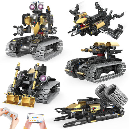 Ansnibe Robot Building Kit with APP/Remote Control STEM Gifts for Boys Age 6-16,Technic Coding Robotic Toys for Kids Birthday, Buildable 5in1 Models with 323+ Pieces