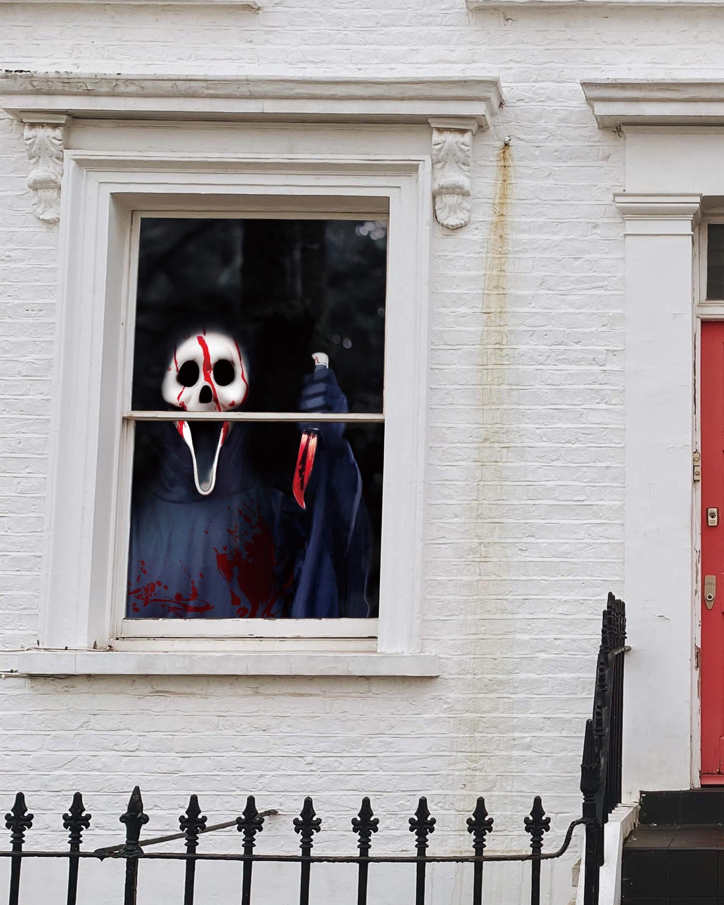 YUSPENYE 2 Pack of Halloween Sister Ghost Window Door Scary Cover, Halloween Decoration, Party Decors
