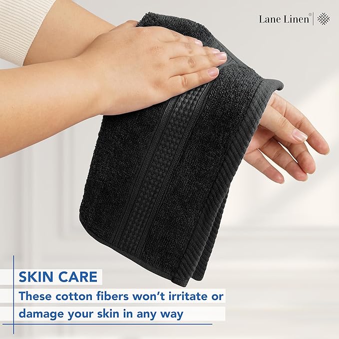 LANE LINEN Washcloths 12 Pack