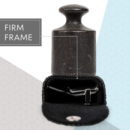 PU Leather Eyeglasses Case on Belt, Hard Eyeglass Case, Glasses Holder Belt Loop, Small Case For Eyeglass, Glasses Cases, Small Sunglasses Case, Reading Glasses Case Classy Style Black
