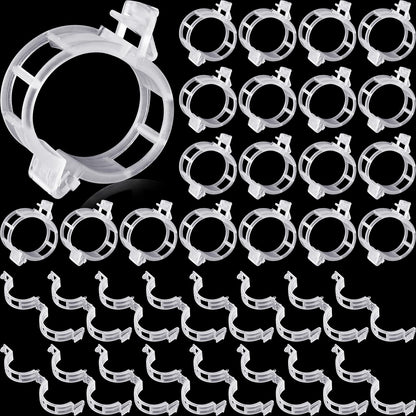 Qunclay 1500 Pcs Tomato Clips Plant Support Clips for Outdoor Plants Bulk String Trellis Grape and Tomato Vine Climbing Plants Plastic White Garden Grow Upright Makes Healthier 1" Inner Diameter