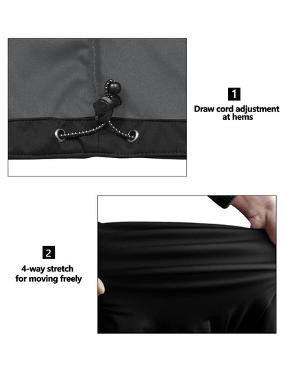 Little Donkey Andy Men's Lightweight Softshell Vest Windproof Sleeveless Jacket for Travel Hiking Running Golf Black L