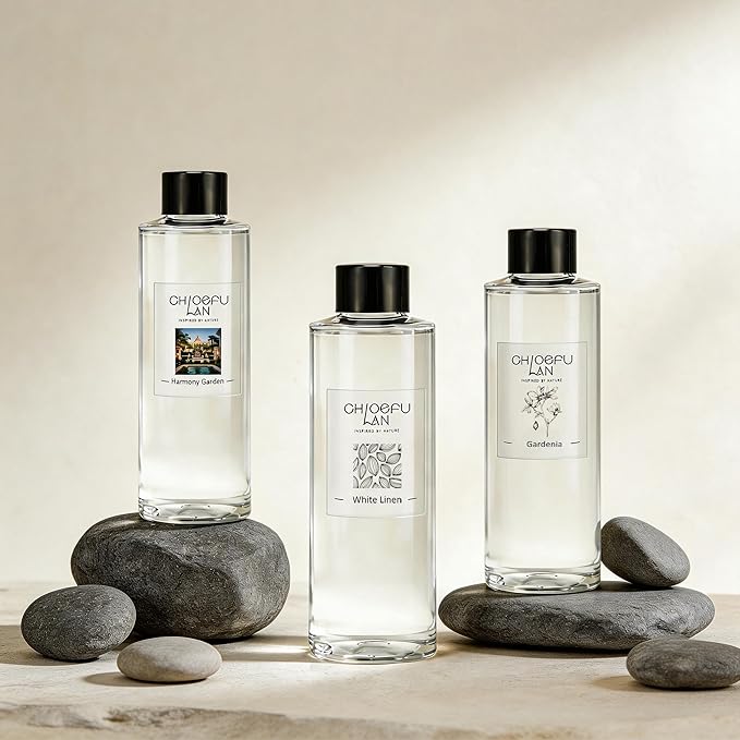 Sandalwood Essential Oil Scented Diffuser Oil 200ml/6.76 fl oz for Home, Scented Oils Diffuser Refill, Diffuser Sticks, Bathroom Diffuser, Best for Aromatherapy, SPA and Home, 0% Alcohol