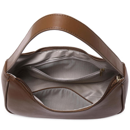 Fashion shoulder Bag for Women's Cute Hobo Tote Handbag Mini Clutch Underarm Purse for Daily Use/Work/Travel/Casual Outings (Coffee)