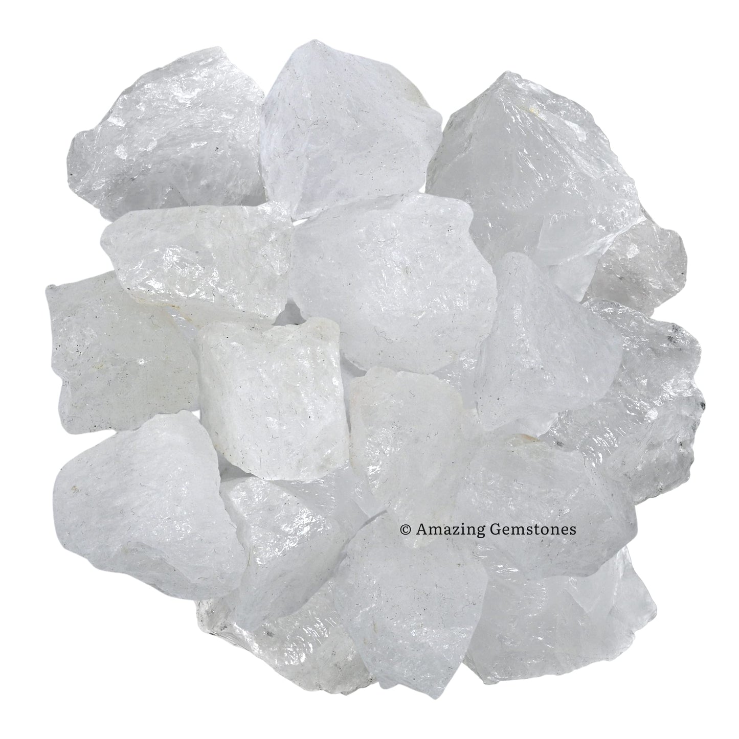 Amazing Gemstone Clear Quartz Raw Crystals and Healing Stones, Natural Rocks for Tumbling and DIY Raw Stones and Crystals (1 lb)