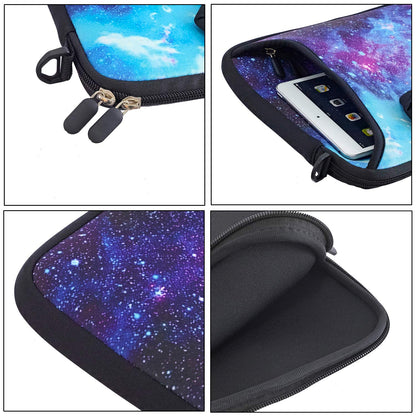 RICHEN 14-15.6 Inch Galaxy Laptop Shoulder Bag Messenger Bag Case Notebook Handle Sleeve Neoprene Soft Carpet Tablet Travel Accessories Pocket
