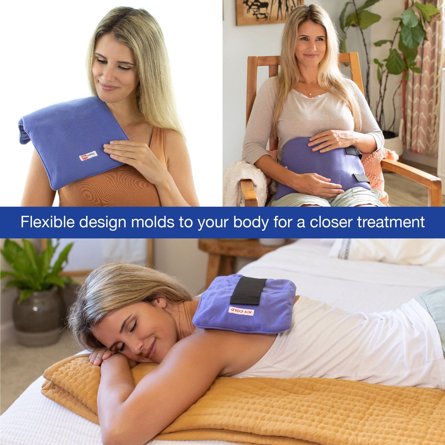 ThermiPaq Reusable Ice Pack and Hot Cold Pack For Injuries - Shoulder, Elbow, Ankles, Back and Knee Ice Pack, X-Large, 9.5 inches x 16 inches, Microwave Heating Pad