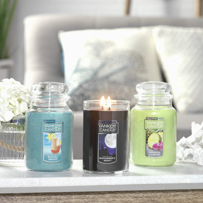Yankee Candle MidSummer's Night Scented Classic 22oz Large Tumbler 2-Wick Candle Over 75 Hours of Burn Time Quality Paraffin Odor Eliminating Ideal Gift Highly Fragranced
