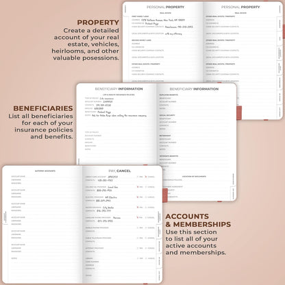 Clever Fox End of Life Planner – Final Arrangements Organizer for Beneficiary, Will Preparation, Last Wishes & Funeral Planning, A5 (Rose Gold)