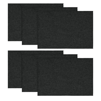 Artoid Mode Black Placemats Set of 6, 12x18 Inch Halloween Washable Holiday Table Mats for Party Kitchen Dining Decoration