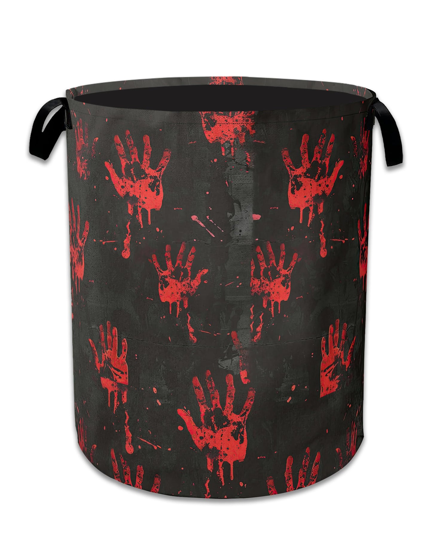 Halloween Blood Spatter Hand Laundry Basket Collapsible Laundry Hamper, Oxford Cloth Storage Bin for Room/Bathroom/Bedroom/Dormitories 16" X 20.8"