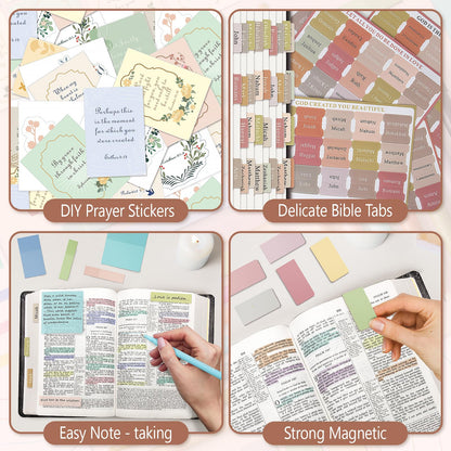 Bible Study Supplies, Bible Journaling Kit with No Bleed Bibles Highlighters, Pens, Storage Bag, Sticky Notes, Tabs, Ideal Christian Bible Gifts for Women, Accessories Kits for Bible Study Group