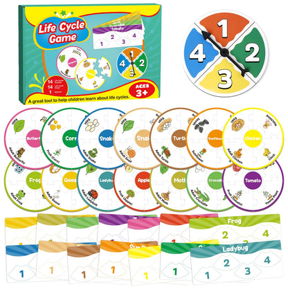 Edulok Life Cycle Toys for Kids, Toddler Puzzles, Preschool Science Kits for Kids 3-5, Kindergarten Learning Activities, Learning Education Toys, PreK Classroom Essentials, Homeschool Supplies