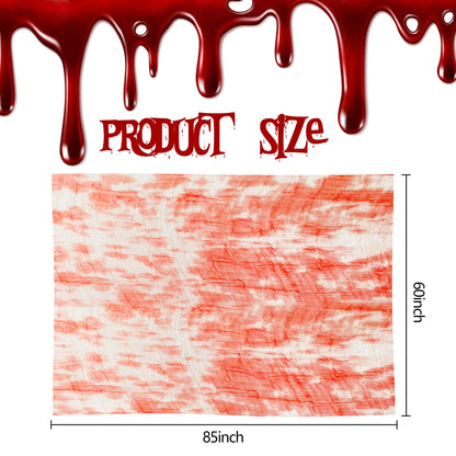 LFUTARI 5 PCS Halloween Bloody Gauze Table Cover- 85" x 60"Bloody Handprint Rectangle Tablecloth - Scary Halloween Table Cover for Hospital Halloween Decoration, Spooky Parties (5)
