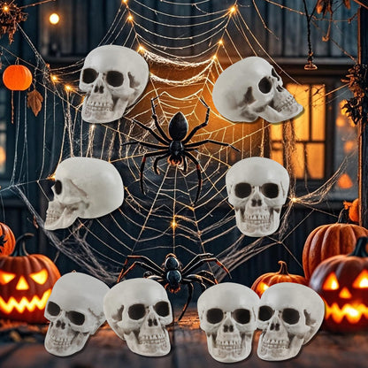 Junware 20 Pcs Halloween Skulls Realistic Looking Skulls Skeleton Head for Halloween Bar Home Table Decoration Model Human Skeleton Statue (1.6 x 1.8 x 2.3 Inches)