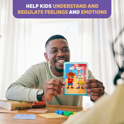 Clever Fox Play Who What Why Feelings & Emotions Conversation Cards for Kids – Social Skills & Emotional Regulation Learning Activity – Flash Card Therapy Game – SEL Tool for Kids & Toddlers Ages 4+