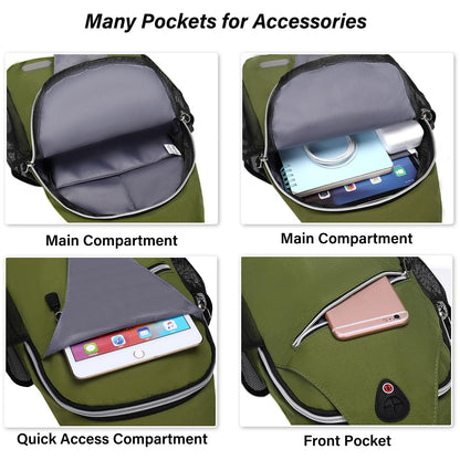 MOSISO Sling Backpack, Multipurpose Crossbody Shoulder Bag Travel Hiking Daypack