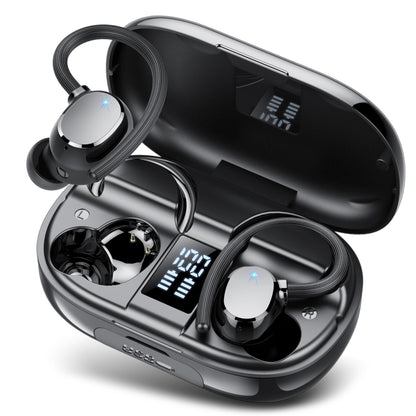 Ear Buds Wireless Bluetooth Earbuds Sport 2026 New Bluetooth 5.3 Headphones with LED Display 128H Playtime Powerful Bass Over Ear Earphones with Earhooks IP7 Waterproof for Gym/Running/Workout