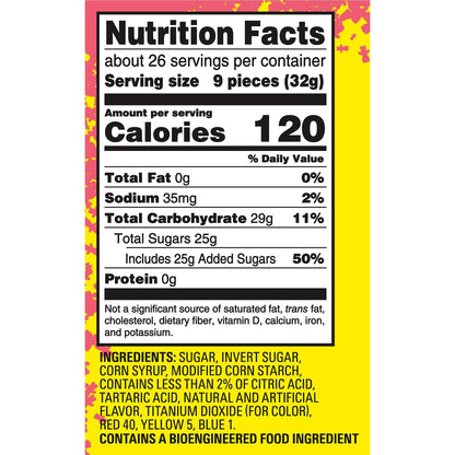 SOUR PATCH KIDS Watermelon Soft & Chewy Candy, Family Size, Bulk Candy, 1.8 lb