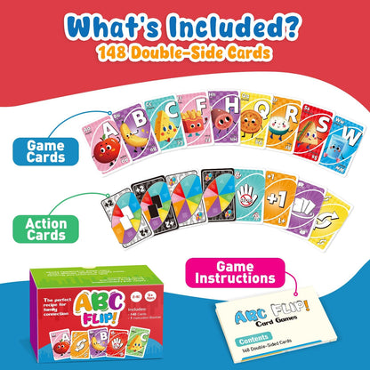 Alphabet Flash Cards for Kids Ages 4–8, 148 Double-Sided Symbol Matching Flash Cards, Toddler Letter & Color Flashcards, Kindergarten Classroom Homeschool Preschool Learning Activity