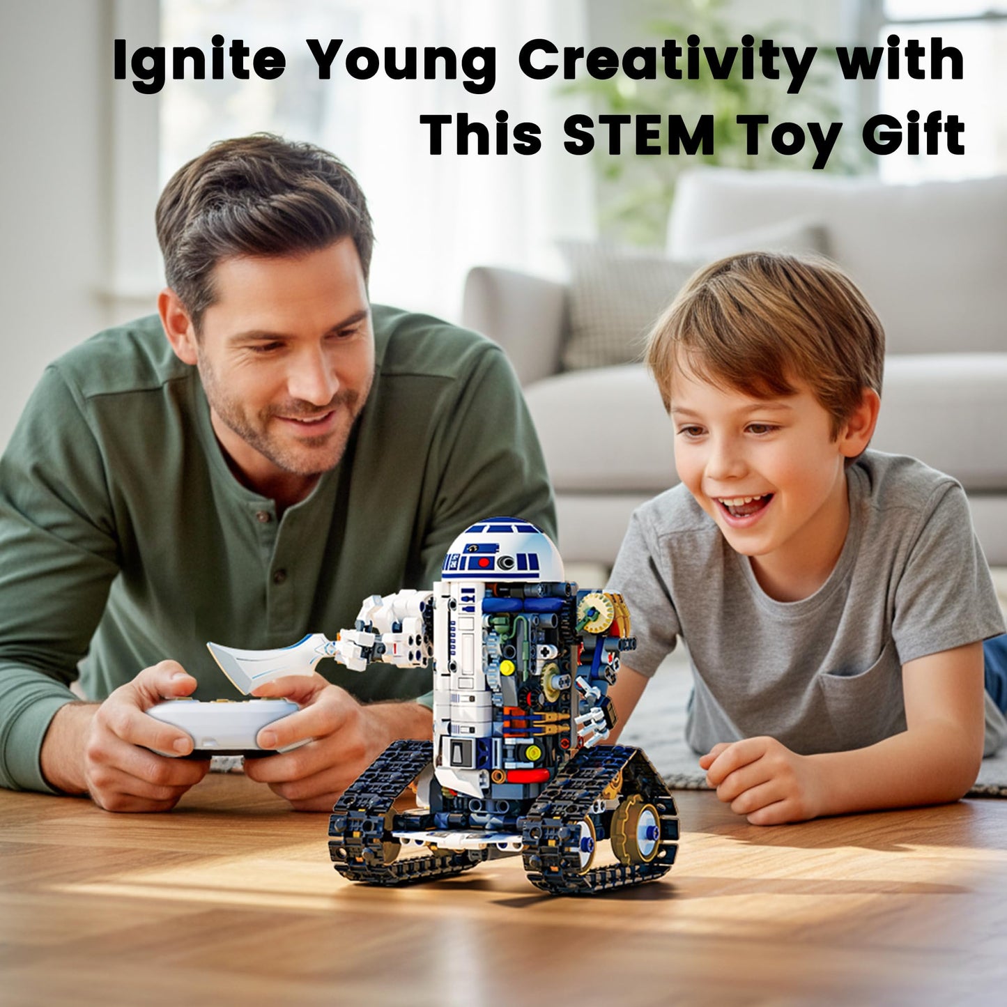 Glikid STEM RC Robot Building Kit - 3 in 1 APP & Remote Control Robotics for Kids Ages 8-12, DIY Educational Toy Programming & Science Project Kit, Birthday Gifts for Boys Girls