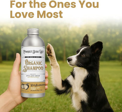 Project Sudz Hypoallergenic Dog Shampoo – Oatmeal & Honey | Extra Gentle, Unscented Pet Shampoo for Sensitive Skin | Safe for Puppies, Eco-Friendly & Made in USA