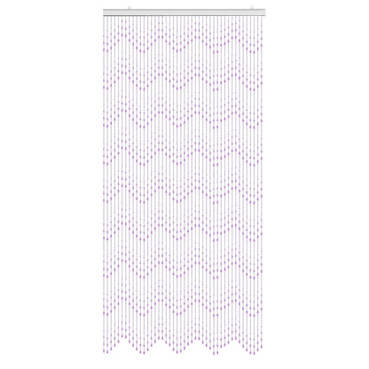 GeeComfy Crystal Beaded Curtain 35.5 x 79 Inches 45 Strands Acrylic Hanging Door Beads String Curtain Room Divider for Doorway Window Living Room Bedroom Decor, Wave Pattern - Pink