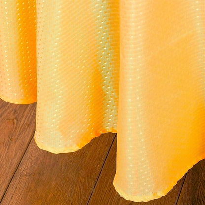Castle Selection Decorator Table Skirt Ruffled Fabric Diamond Pattern Hook-and-Loop, Wedding Trade Baby Event Buffet, 10 Feet x 30 Inches, Marigold
