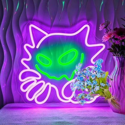 Bkuupau Neon Sign, Anime Neon Signs for Wall Decor LED Light up Signs Home Decor for Bedroom, Man Cave, Gaming Room, Party, Club, Pub, Bar Decoration Christmas Halloween Easter Gift USB Operated