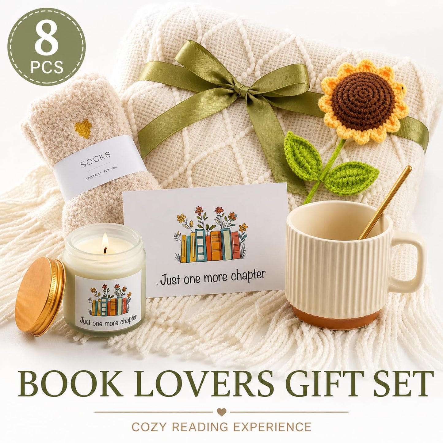 Uoilydm Book Lovers Gifts for Women, Bookworm Gifts, Sunflower Gifts for Women Readers Reading Accessories Gift for Reading Club Present for Reader Librarian Birthday Teachers