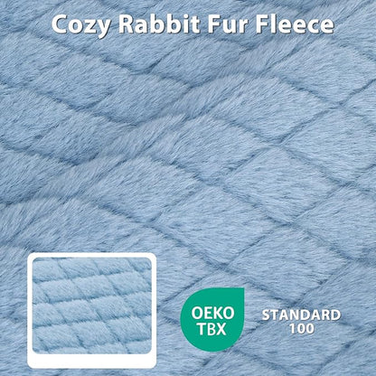 JOEJOY Orthopedic Medium Dog Bed, Washable Dog Crate Bed Medium Sized with Removable Cover, Egg Memory Foam Pet Beds, Blue, 29"x18"