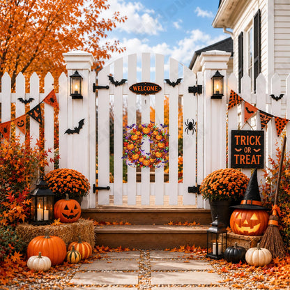Eiflow Hanging Diamond Art Halloween Kit for Adults DIY Acrylic Diamonds Craft Painting Ornament Pumpkin Kit, Special Crystal Diamond Art Painting Window Door Hanging Pendant Wreath