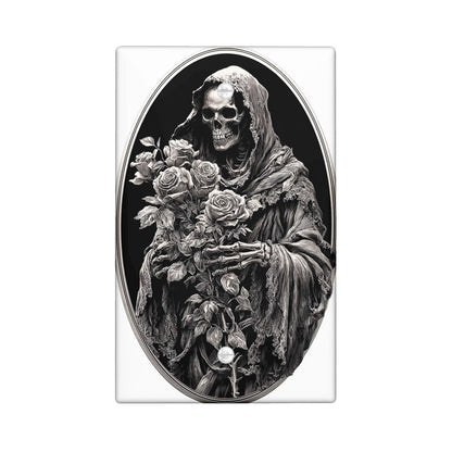 Creepy Floral Light Switch Cover Plates/Outlet Covers, Roses for Halloween Decor, Thermoplastic Wall Plates, Standard Size Blank Cover Plate