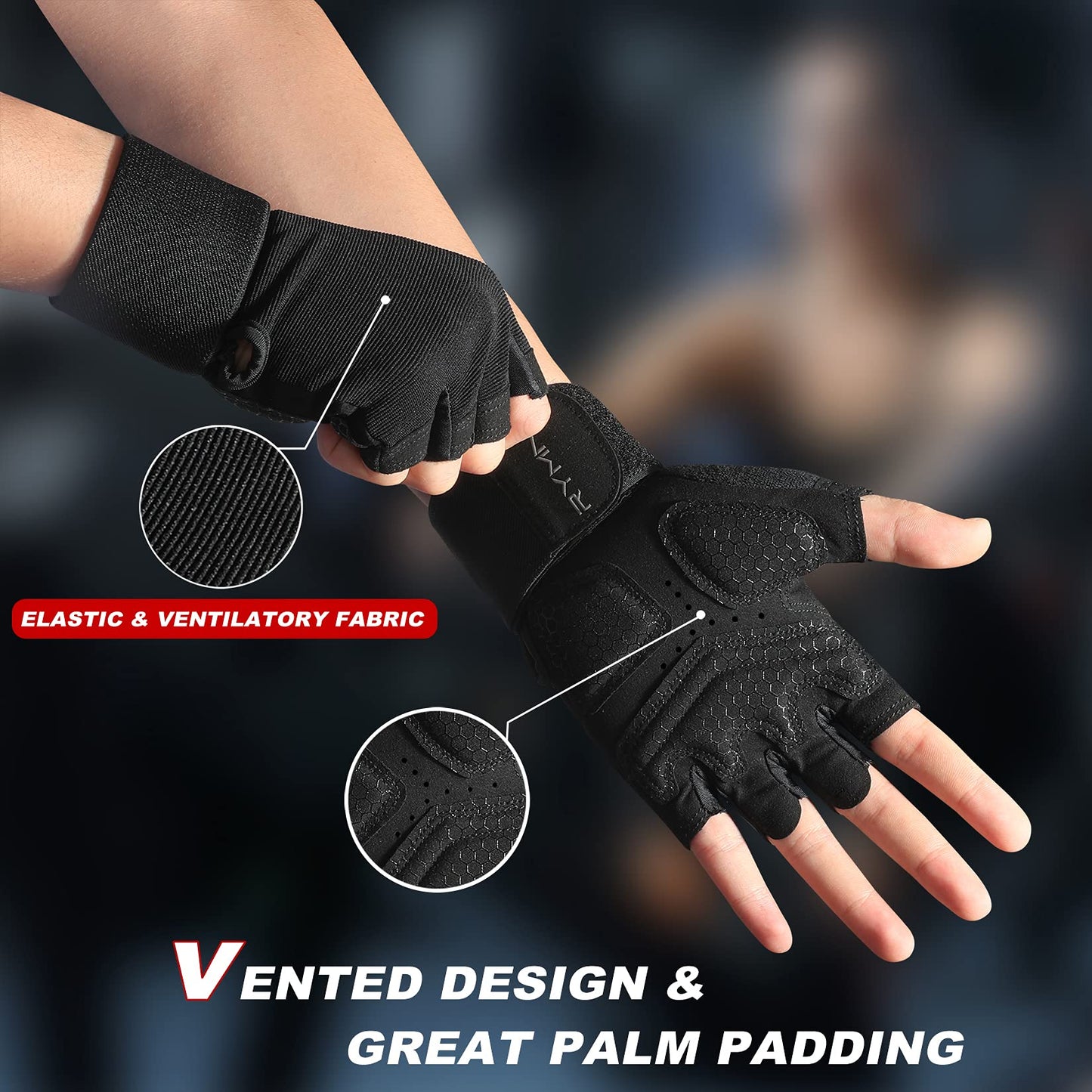 ZEROFIRE Workout Gloves for Women Men - Weight Lifting Gloves with Full Palm Protection & Extra Grip for Women Gym, Weightlifting, Weight Lift, Rowing, Exercise, Sport, Cycling