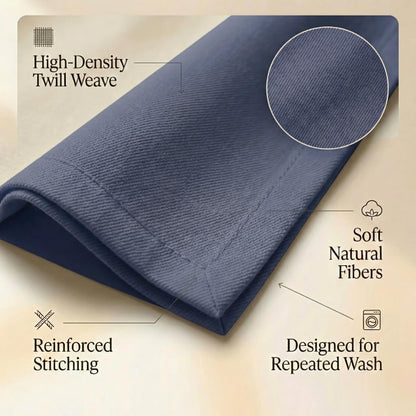 ACCENTHOME Accent Home 100% Cotton Napkins, Delicate Cloth Napkins for Dinners, Parties and Weddings，18 x 18 Inch Set of 12 - Navy