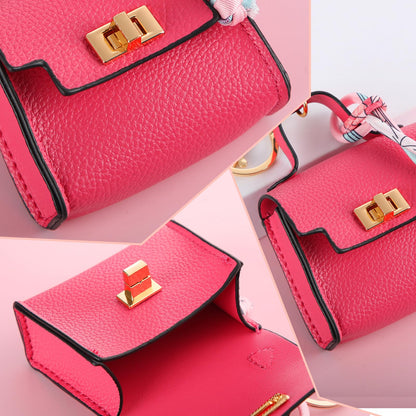Liliaafar 8 Pcs Mini Backpack Keychain Mini Coin Purses for Women Cute PU Leather Makeup Bag with Keychain, Multi Pocket Card Holder Cable Organizer Giftable Zipper Pouch (Classics)