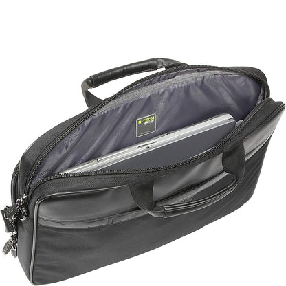 Kenneth Cole Reaction Urban Traveler Slim 18.4" Laptop Sleeve Top Zip Computer Portfolio Bag, Black