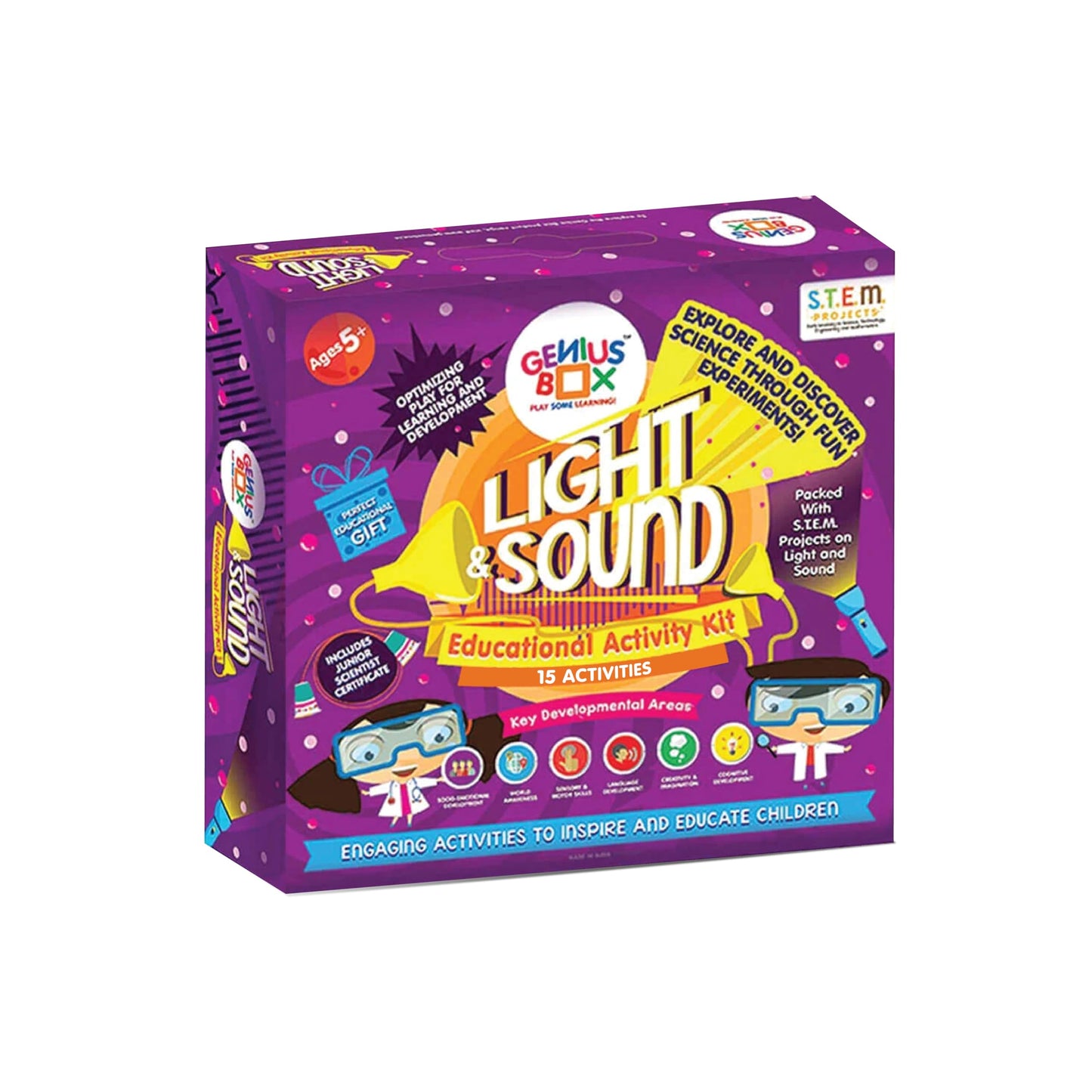 Genius Box Learning STEM Toy for 5+ Year Age: Light and Sound DIY,Activity Kit, Learning Kit, Educational Kit