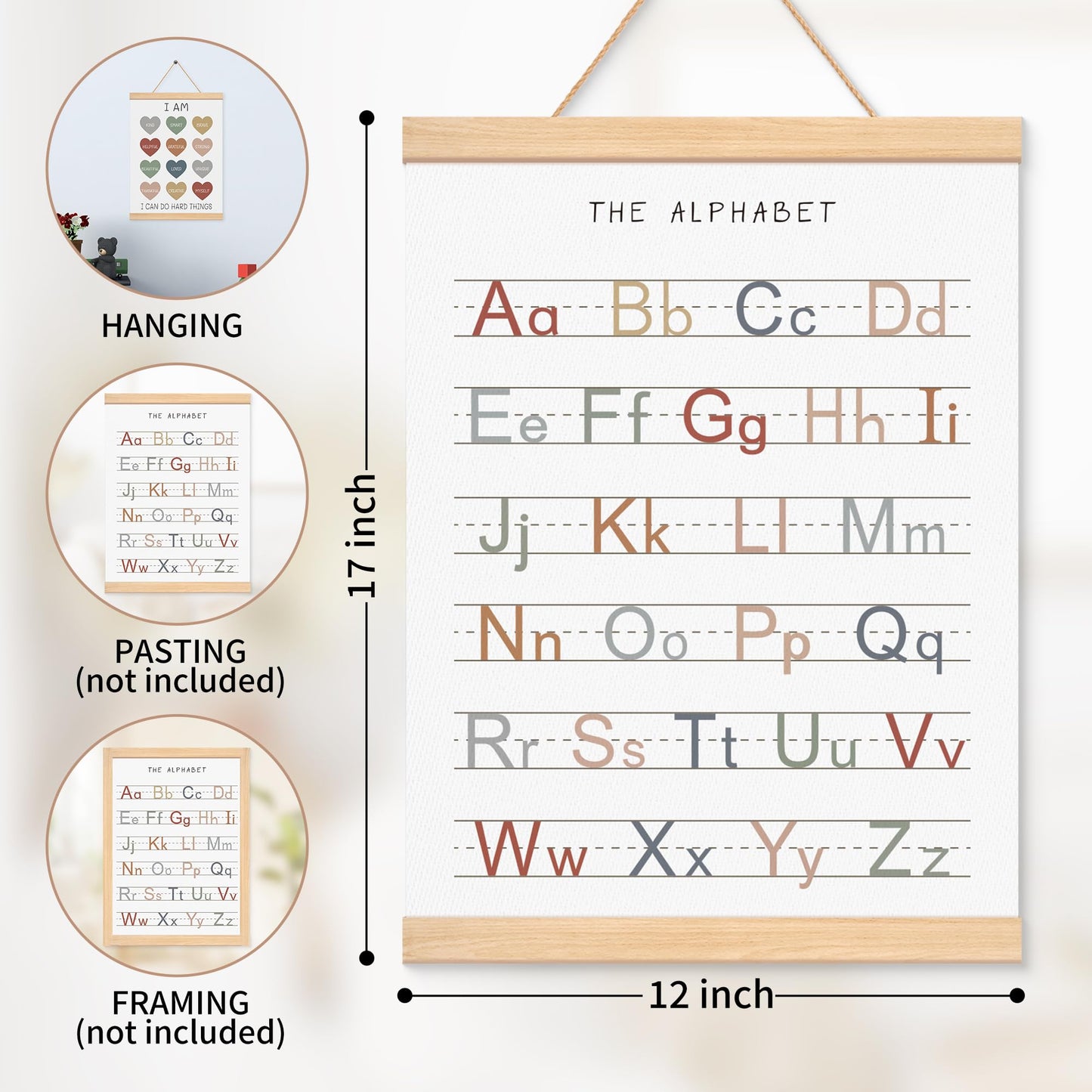 EliteSign Educational Preschool Learning Posters, Shapes Poster for Toddlers, Self-encouraged Banner Wall Hanging Posters Decor for Classroom Playroom Nursery Kids Room, 12x17 Inch Set of 2