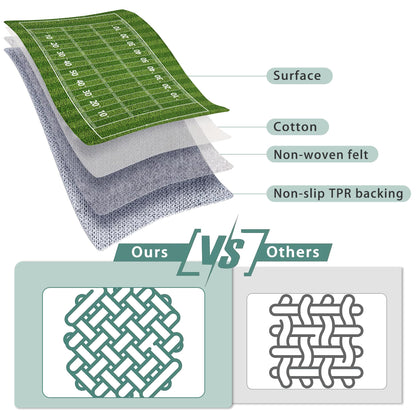 Front Door Mat, American Football Field Indoor Outdoor Entrance, Welcome Mats, Non-Slip Door Mats, Low Profile Front Door Mat,Entryway Mat for Porch Patio 17''x30''
