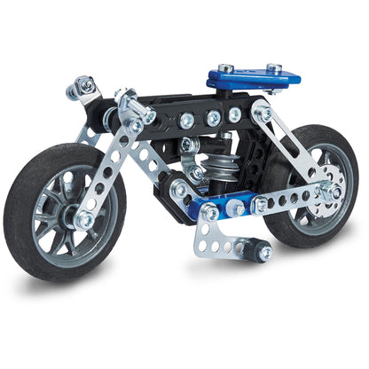 MECCANO Erector, 5 in 1 Model Building Set - Motorcycles, 174 Pieces, for Ages 8 and up, STEM Construction Education Toy