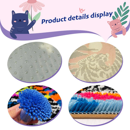 veirousa Halloween Jack O Lantern Latch Hook Kits for Adults Kids Beginners DIY Latch Hook Rug Kit Pre-Printed Hook and Latch Carpet Making Kits Cross-Stitch Wall Hanging Crochet Set 15x20 Inch