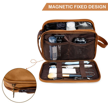 BAGSPRITE Large Toiletry Bag for Men, Women Travel Bag with Hanging Hook, Water-resistant Makeup Cosmetic Bag Shaving Kit Organizer, Bathroom Bag for Traveling