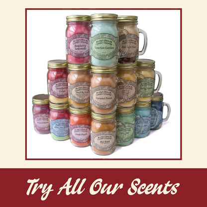 Balsam Pine Scented Mason Jar Candle – 13 oz, Long Lasting 100 Hour Burn, Soy Blend with Lead-Free Wick – Our Own Candle Company