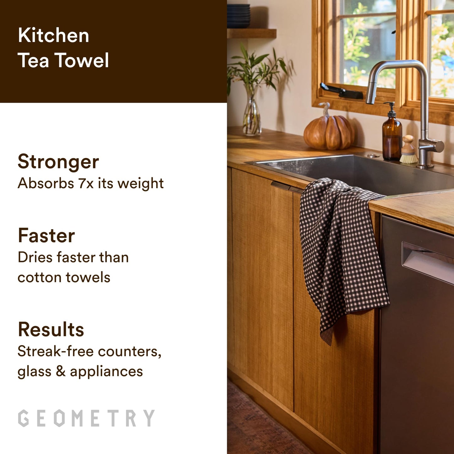 GEOMETRY Kitchen Towels - Quick Dry Microfiber Cloth Dish Towels for Kitchen Drying - Premium Quick Dry Towel - Cherry Bow, 18" x 30" - 2 Pieces
