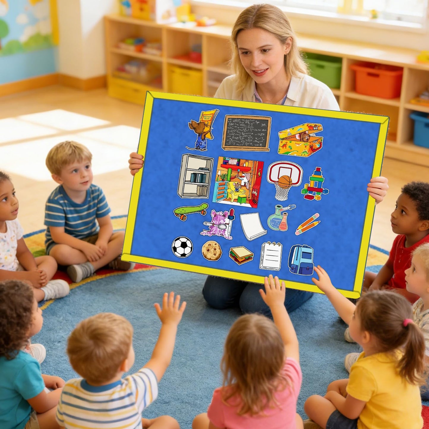 Ai fsem 16 Pcs If You Take a Mouse to School Flannel Board Stories for Preschool Classroom Must Haves Felt Wall Activities Toddler Classroom Toys