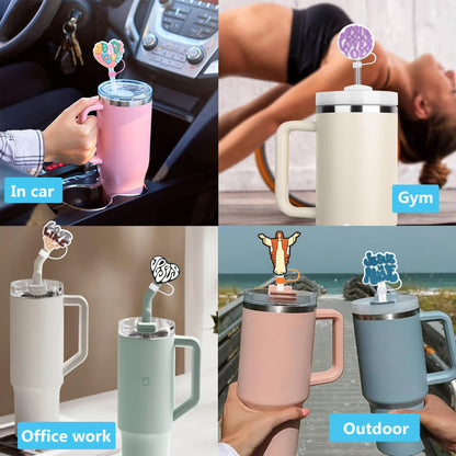 30 Pack Jesus Straw Covers Cap for Tumblers, 10mm Cute Dust-Proof Straw Topper for Water Bottles Stanley Cups Accessories Gifts For Women Party Favors