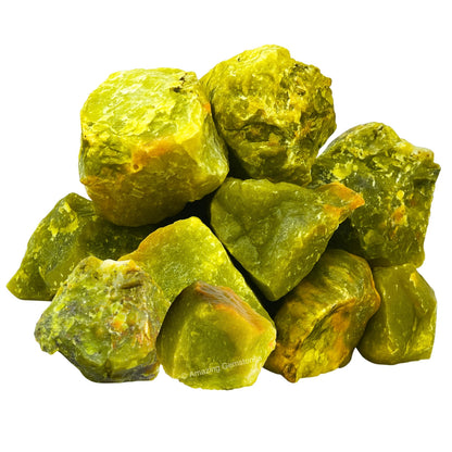 Amazing Gemstone Green Opal Raw Crystals and Healing Stones, Natural Rocks for Tumbling - DIY Raw Stones and Crystals, 2 Pieces
