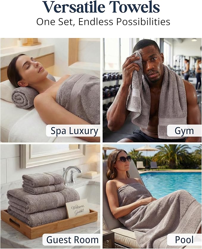 LANE LINEN Luxury Towels and Washcloths Sets