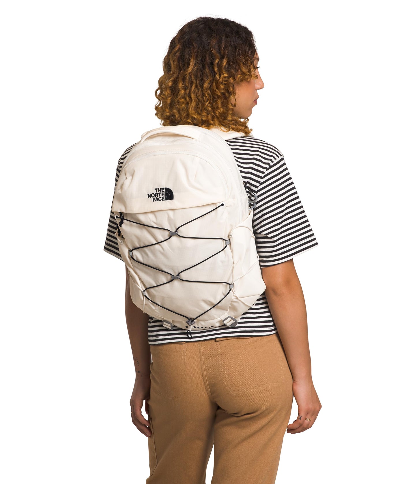 The North Face Women's Borealis Commuter Laptop Backpack - Everyday Travel Bag, Laptop Sleeve, Reflective Details, Gardenia White/TNF Black-NPF, One Size